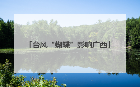 台风“蝴蝶”影响广西
