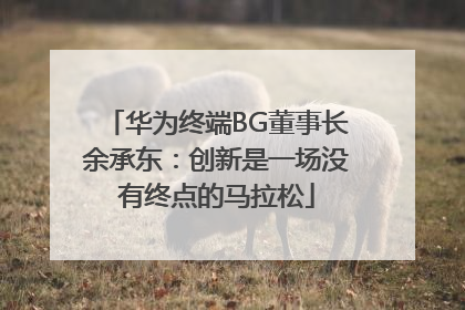 华为终端BG董事长余承东：创新是一场没有终点的马拉松