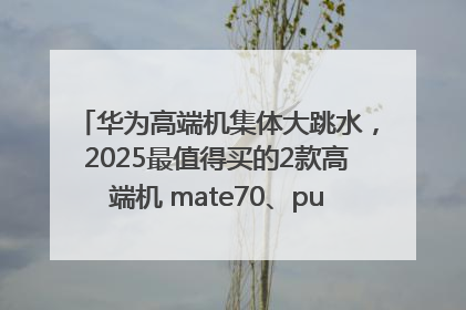 华为高端机集体大跳水，2025最值得买的2款高端机 mate70、pura70如何选？
