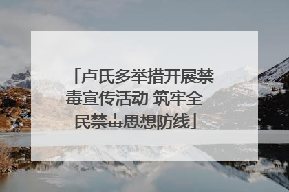 卢氏多举措开展禁毒宣传活动 筑牢全民禁毒思想防线