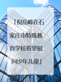 倪岳峰在石家庄市特殊教育学校看望慰问少年儿童