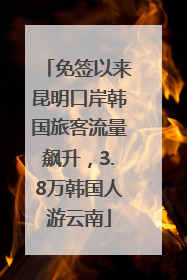 免签以来昆明口岸韩国旅客流量飙升，3.8万韩国人游云南