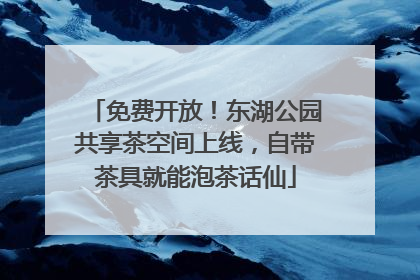 免费开放！东湖公园共享茶空间上线，自带茶具就能泡茶话仙