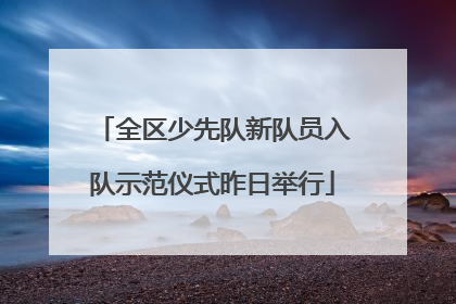 全区少先队新队员入队示范仪式昨日举行