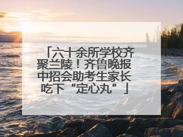 六十余所学校齐聚兰陵！齐鲁晚报中招会助考生家长吃下“定心丸”