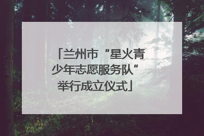 兰州市“星火青少年志愿服务队”举行成立仪式