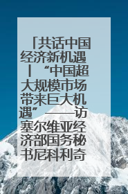 共话中国经济新机遇丨“中国超大规模市场带来巨大机遇”——访塞尔维亚经济部国务秘书尼科利奇
