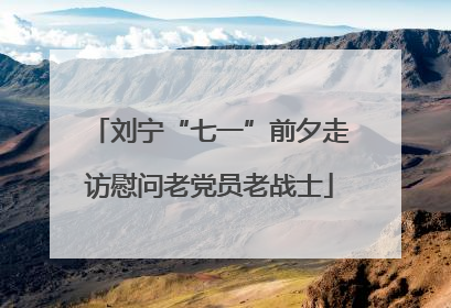 刘宁“七一”前夕走访慰问老党员老战士