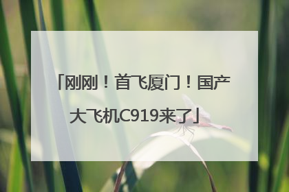 刚刚！首飞厦门！国产大飞机C919来了