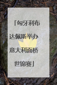 匈牙利布达佩斯举办意大利面桥世锦赛
