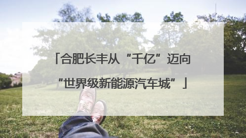 合肥长丰从“千亿”迈向“世界级新能源汽车城”