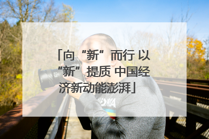 向“新”而行 以“新”提质 中国经济新动能澎湃