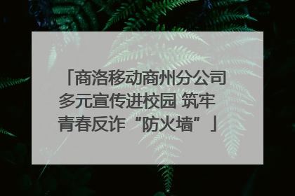 商洛移动商州分公司多元宣传进校园 筑牢青春反诈“防火墙”