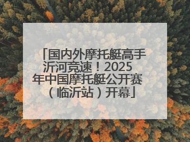 国内外摩托艇高手沂河竞速！2025年中国摩托艇公开赛（临沂站）开幕