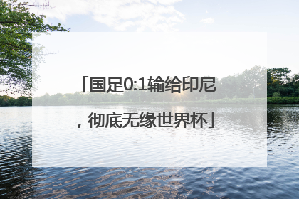 国足0:1输给印尼，彻底无缘世界杯