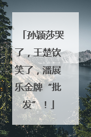 孙颖莎哭了，王楚钦笑了，潘展乐金牌“批发”！