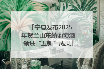 宁夏发布2025年贺兰山东麓葡萄酒领域“五新”成果