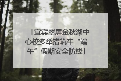 宜宾翠屏金秋湖中心校多举措筑牢“端午”假期安全防线