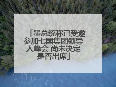 墨总统称已受邀参加七国集团领导人峰会 尚未决定是否出席