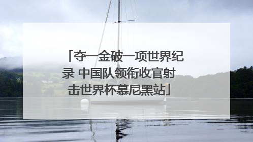 夺一金破一项世界纪录 中国队领衔收官射击世界杯慕尼黑站