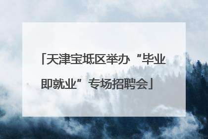 天津宝坻区举办“毕业即就业”专场招聘会