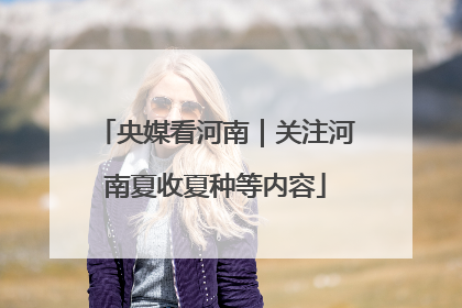 央媒看河南｜关注河南夏收夏种等内容