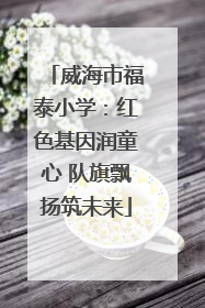 威海市福泰小学：红色基因润童心 队旗飘扬筑未来