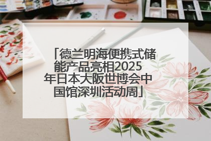 德兰明海便携式储能产品亮相2025年日本大阪世博会中国馆深圳活动周