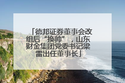 德邦证券董事会改组后“换帅”，山东财金集团党委书记梁雷出任董事长