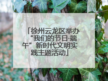 徐州云龙区举办“我们的节日·端午”新时代文明实践主题活动