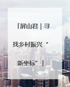 屏山君｜寻找乡村振兴“新坐标”