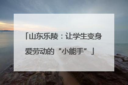 山东乐陵：让学生变身爱劳动的“小能手”