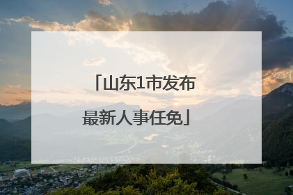 山东1市发布最新人事任免