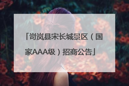 岢岚县宋长城景区（国家AAA级）招商公告