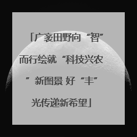 广袤田野向“智”而行绘就“科技兴农”新图景 好“丰”光传递新希望