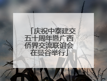 庆祝中泰建交五十周年暨广西侨界交流联谊会在曼谷举行