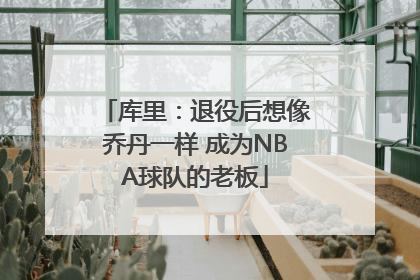 库里：退役后想像乔丹一样 成为NBA球队的老板