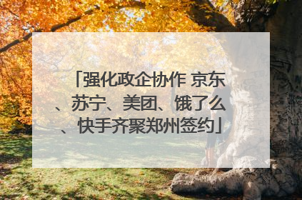 强化政企协作 京东、苏宁、美团、饿了么、快手齐聚郑州签约