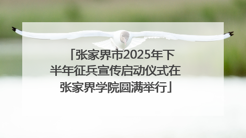 张家界市2025年下半年征兵宣传启动仪式在张家界学院圆满举行