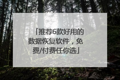推荐6款好用的数据恢复软件，免费/付费任你选