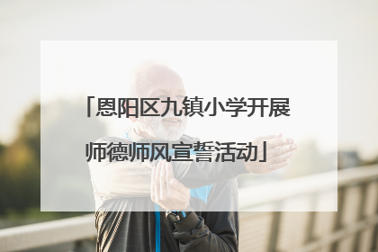 恩阳区九镇小学开展师德师风宣誓活动