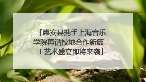 惠安县携手上海音乐学院再谱校地合作新篇！艺术盛宴即将来袭