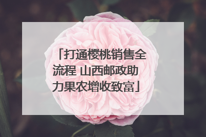 打通樱桃销售全流程 山西邮政助力果农增收致富