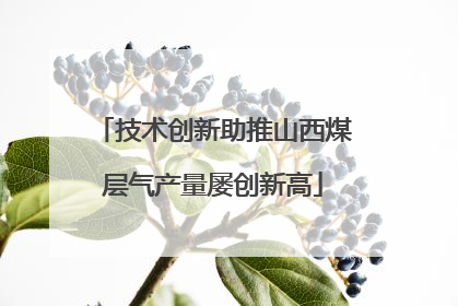 技术创新助推山西煤层气产量屡创新高