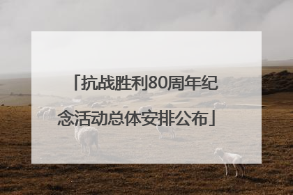 抗战胜利80周年纪念活动总体安排公布