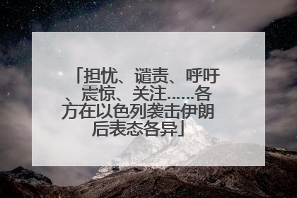 担忧、谴责、呼吁、震惊、关注……各方在以色列袭击伊朗后表态各异