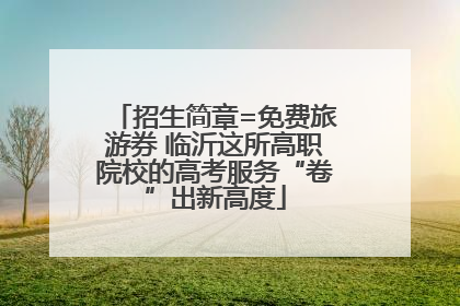 招生简章=免费旅游券 临沂这所高职院校的高考服务“卷”出新高度