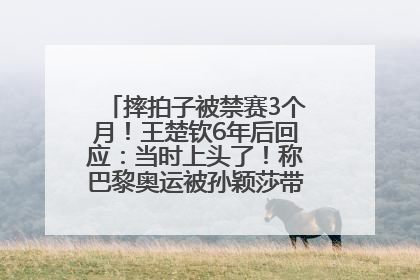 摔拍子被禁赛3个月！王楚钦6年后回应：当时上头了！称巴黎奥运被孙颖莎带着打，搭档8年“一个眼神就能懂”