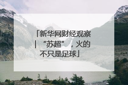 新华网财经观察｜“苏超”，火的不只是足球