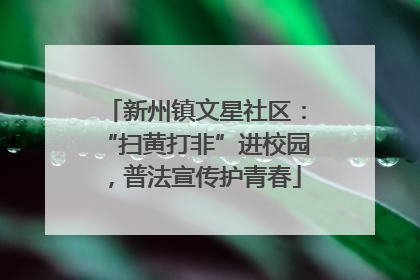新州镇文星社区：“扫黄打非”进校园，普法宣传护青春